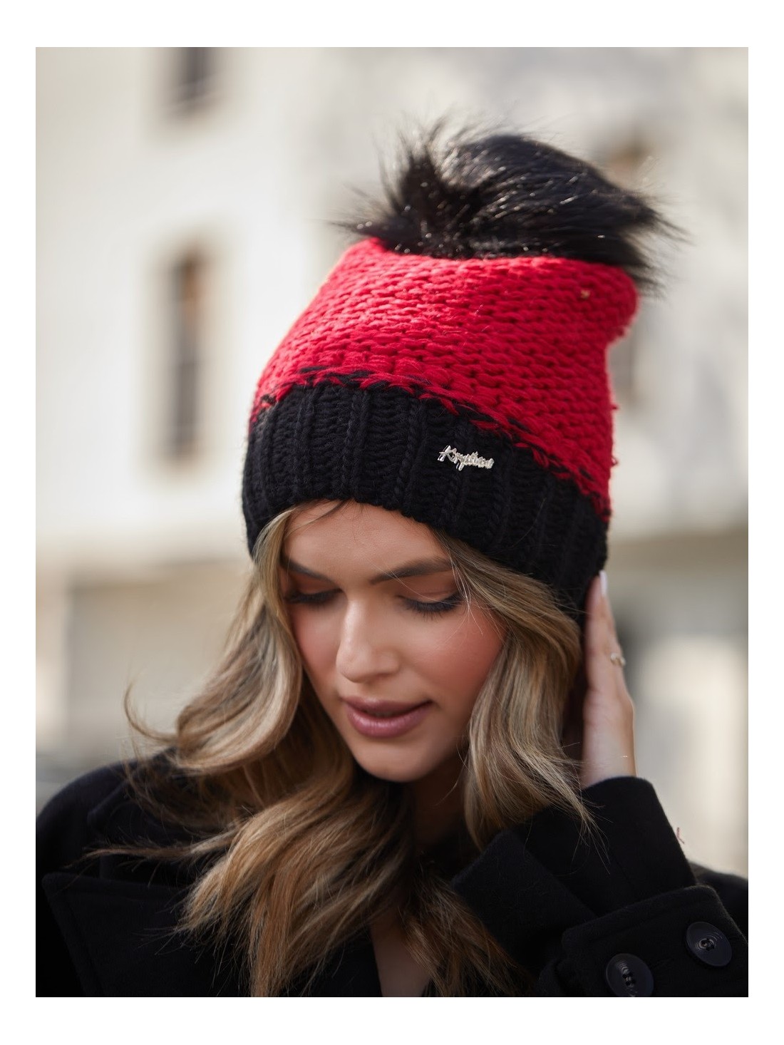 Red winter hat C6 - Online store - Boutique